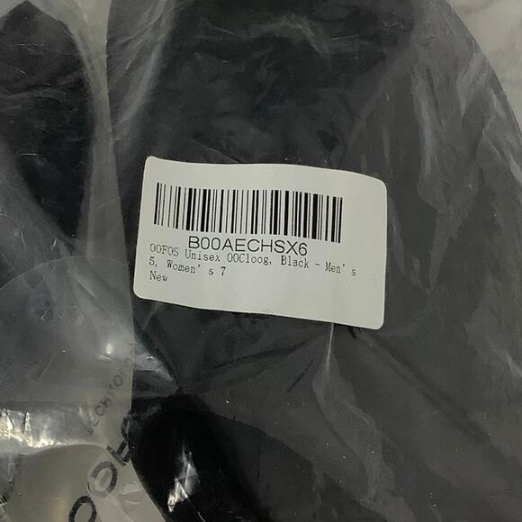 Oofos Mens 5 Womens 7 Black Oocloog Recovery Clog Mule Slip On Comfort H1-1 - Picture 9 of 9